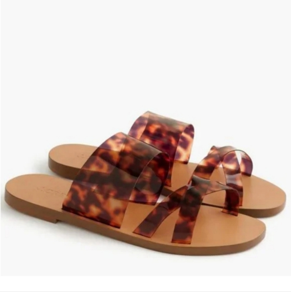 J CREW BALI TORTOISE SHELL Print Slides Size 8